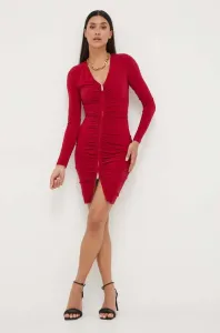Šaty Marciano Guess bordová farba, mini, priliehavá #8751551