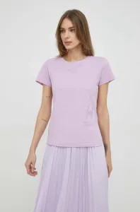 Bavlnené tričko Marella fialová farba #8290317