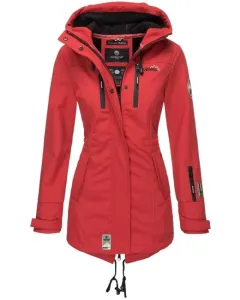 Marikoo ZIMTZICKE dámska zimná softshell bunda s kapucňou, červená #6371924
