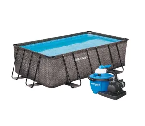 Bazén Marimex Florida Premium 2,15x4,00x1,22m s pieskovou filtráciou - motív RATAN