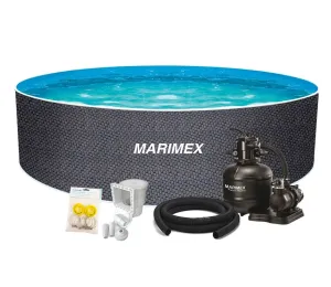 Bazén Marimex Orlando Premium DL 4,60x1,22 m s pieskovou filtráciou a príslušenstvom - motív RATAN