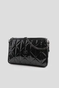 Marjin Women's Adjustable Strap Hand Shoulder Bag Onles Black Patent Leather