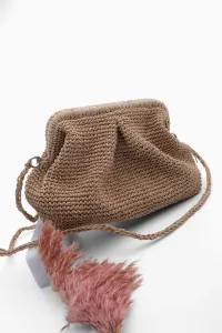 Marjin Women's Handmade Knitted Shoulder Bag Fayer Natural