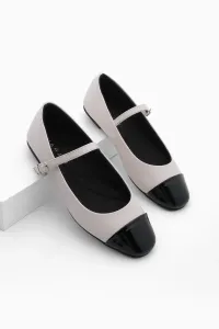 Marjin Women's Banded Flat Shoes Losep Beige #9278771