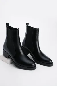 Marjin Women's Elastic Side Band Casual Boots Espato Black #8768938