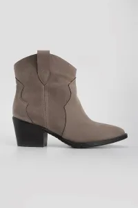 Marjin Women's Pointed Toe Western Boots Lotes Mink Suede