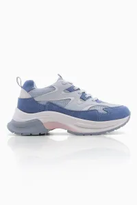Marjin Women's Sneaker High Sole Lace Up Sneakers Artela Blue