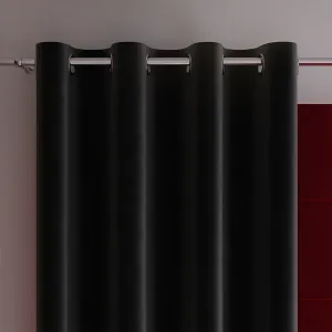 Markizeta Čierny zamatový záves na krúžkoch VELVI 140x250 cm