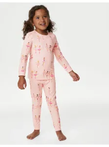 Ružové dievčenské vzorované pyžamo Marks & Spencer #8210047