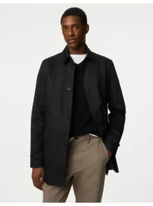 Čierny pánsky nepremokavý kabát Marks & Spencer