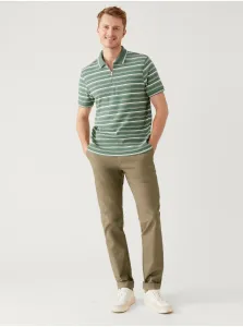 Chino nohavice pre mužov Marks & Spencer - kaki #8207855