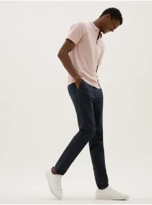 Chino nohavice pre mužov Marks & Spencer - tmavomodrá #5794301