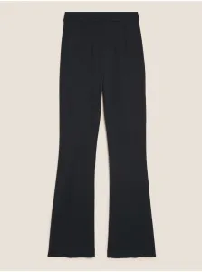 Džersejové rozšírené nohavice Marks & Spencer čierna #1070427