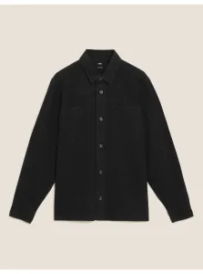 Čierna pánska džínsová košeľa Marks & Spencer