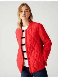 Červená dámska ľahká prešívaná bunda Marks & Spencer