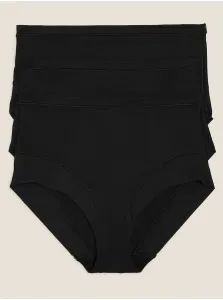 Nohavičky do pásu z modalu s technológiou Flexifit™, 3 ks v balení Marks & Spencer čierna #4725314