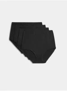 Sada štyroch dámskych nohavičiek s vysokým pásom v čiernej farbe Marks & Spencer #8210636
