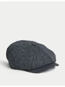 Tmavomodrá pánska čiapka s prímesou vlny Marks & Spencer #8209802