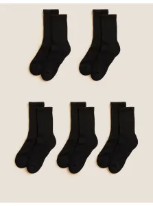 Súprava piatich párov damskych ponožiek v čiernej farbe Marks & Spencer #8209283