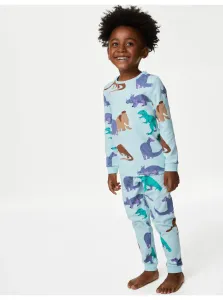 Svetlomodré chlapčenské vzorované pyžamo Marks & Spencer #8210128