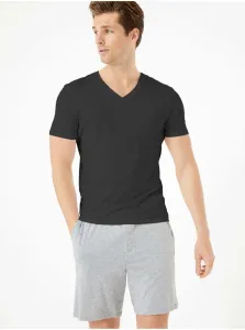 Čierne pánske tričko pod košeľu s výstrihom do V Marks & Spencer #1067118