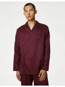 Vínová pánska vzorovaná pyžamová súprava Marks & Spencer #8209742