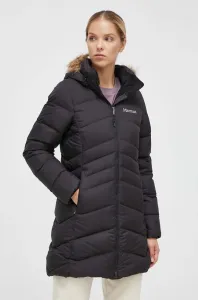 Páperová bunda Marmot dámska, čierna farba, zimná #9238573