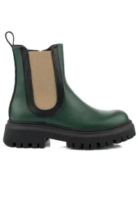 Členková Obuv Marni Track Sole Leather Chelsea Boots Zelená 32
