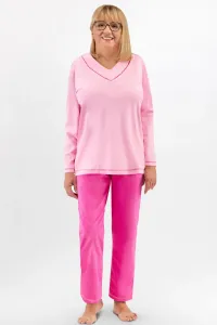 Dámske pyžamo Martel Dana - výstrih do “V” Ružová XL
