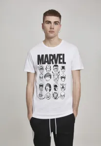 Pánske tričko MERCHCODE Marvel Crew Tee Farba: white, Veľkosť: S