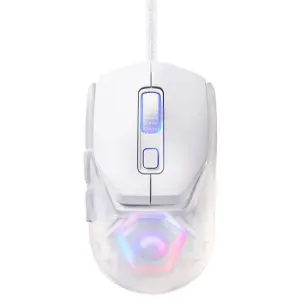 Marvo Myš FIT LITE G1, 12000DPI, optika, 7tl., drátová USB, bílá, herní, RGB podsvícení