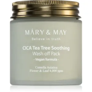 MARY & MAY Cica Tea Tree Soothing minerálna čistiaca ílová maska na upokojenie pleti 125 g