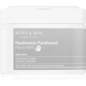 MARY & MAY Hyaluronic Panthenol Hydra Mask sada plátenných masiek pre intenzívnu hydratáciu pleti 30 ks