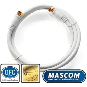 Mascom koaxiálny kábel 7676-015W, konektory F 1,5 m