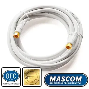 Mascom koaxiálny kábel 7676-030W, konektory F 3m