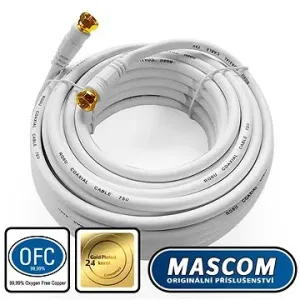 Mascom koaxiálny kábel 7676-100W, konektory F 10 m