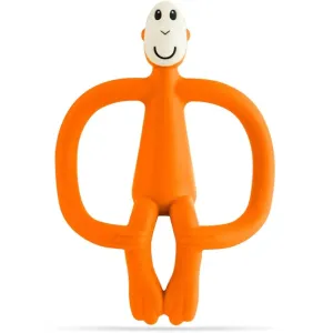 Matchstick Monkey Teething Toy and Gel Applicator hryzadielko s kefkou 2 v 1 Orange 1 ks