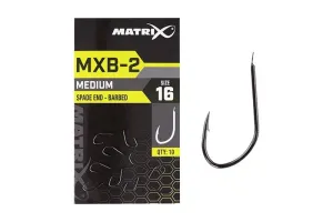 Matrix háčiky mxb-2 barbed spade end black nickel 10 ks - 18