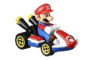 Mattel Hot Wheels autíčko Mariokart Mario 6cm #8159653