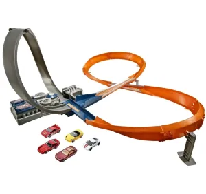 Mattel Hot Wheels závodná dráha osmička sa 6 autíčkami