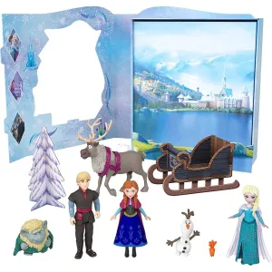 MATTEL - Frozen Rozprávkový Príbeh Malej Bábiky Anna A Elsa S Kamarátmi