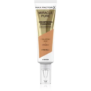 Max Factor Miracle Pure Skin-Improving Foundation SPF30 30 ml make-up pre ženy 80 Bronze na veľmi suchú pleť