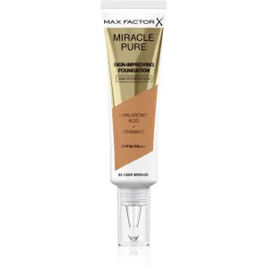 Max Factor Miracle Pure Skin-Improving Foundation SPF30 30 ml make-up pre ženy 82 Deep Bronze na veľmi suchú pleť