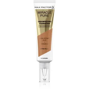 Max Factor Miracle Pure Skin-Improving Foundation SPF30 30 ml make-up pre ženy 85 Caramel na veľmi suchú pleť