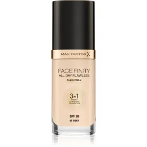 Max Factor Facefinity All Day Flawless Flexi-Hold 3in1 Primer Concealer Foundation SPF20 42 tekutý make-up 3v1 30 ml