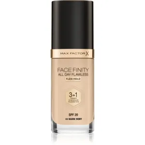 Max Factor Facefinity All Day Flawless Flexi-Hold 3in1 Primer Concealer Foundation SPF20 44 tekutý make-up 3v1 30 ml