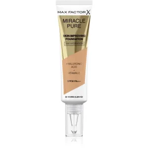 Max Factor Miracle Pure Skin-Improving Foundation SPF30 30 ml make-up pre ženy 45 Warm Almond na veľmi suchú pleť