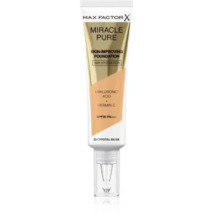 Max Factor Miracle Pure Skin-Improving Foundation SPF30 30 ml make-up pre ženy 33 Crystal Beige na veľmi suchú pleť