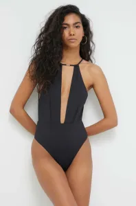 Jednodielne plavky Max Mara Beachwear čierna farba, mäkké košíky