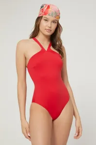 Jednodielne plavky Max Mara Leisure červená farba, mäkké košíky #241324